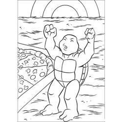 Раскраска: Черепашки ниндзя (Супер герой) #75430 - Бесплатные раскраски для печати