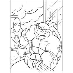 Раскраска: Черепашки ниндзя (Супер герой) #75431 - Бесплатные раскраски для печати