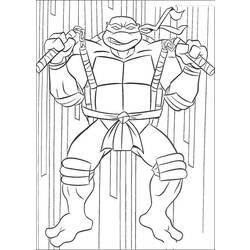 Раскраска: Черепашки ниндзя (Супер герой) #75442 - Бесплатные раскраски для печати