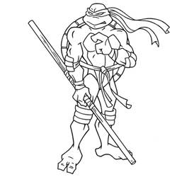Раскраска: Черепашки ниндзя (Супер герой) #75456 - Раскраски для печати