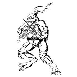 Раскраска: Черепашки ниндзя (Супер герой) #75487 - Бесплатные раскраски для печати