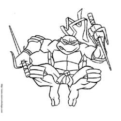 Раскраска: Черепашки ниндзя (Супер герой) #75498 - Бесплатные раскраски для печати