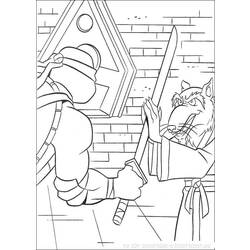 Раскраска: Черепашки ниндзя (Супер герой) #75500 - Бесплатные раскраски для печати