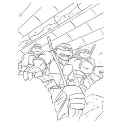 Раскраска: Черепашки ниндзя (Супер герой) #75508 - Бесплатные раскраски для печати