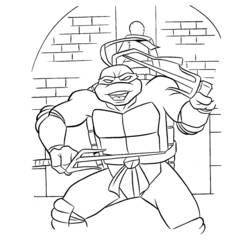 Раскраска: Черепашки ниндзя (Супер герой) #75535 - Бесплатные раскраски для печати