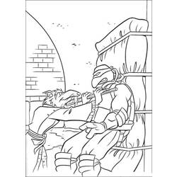 Раскраска: Черепашки ниндзя (Супер герой) #75545 - Бесплатные раскраски для печати