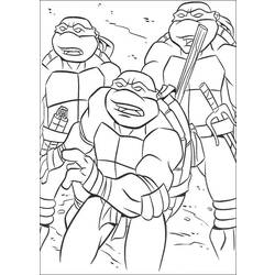 Раскраска: Черепашки ниндзя (Супер герой) #75551 - Бесплатные раскраски для печати