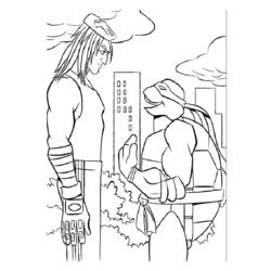 Раскраска: Черепашки ниндзя (Супер герой) #75576 - Бесплатные раскраски для печати