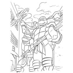 Раскраска: Черепашки ниндзя (Супер герой) #75609 - Бесплатные раскраски для печати