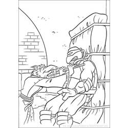 Раскраска: Черепашки ниндзя (Супер герой) #75645 - Бесплатные раскраски для печати