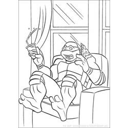 Раскраска: Черепашки ниндзя (Супер герой) #75655 - Бесплатные раскраски для печати