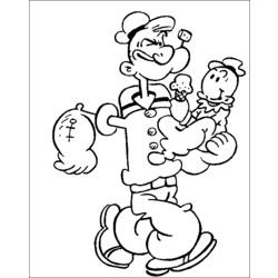 Раскраска: Popeye (Супер герой) #84711 - Раскраски для печати