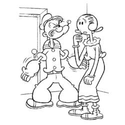 Раскраска: Popeye (Супер герой) #84714 - Раскраски для печати