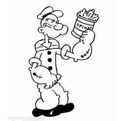 Раскраска: Popeye (Супер герой) #84726 - Раскраски для печати