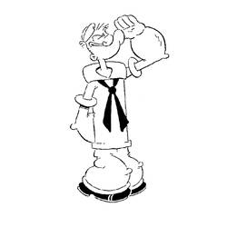 Раскраска: Popeye (Супер герой) #84728 - Раскраски для печати