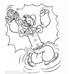 Раскраска: Popeye (Супер герой) #84730 - Раскраски для печати