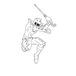 Раскраска: Могучие Рейнджеры (Супер герой) #50030 - Бесплатные раскраски для печати
