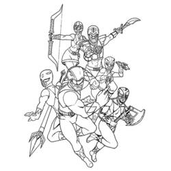 Раскраска: Могучие Рейнджеры (Супер герой) #50047 - Раскраски для печати
