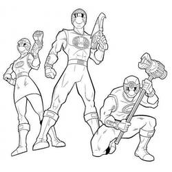 Раскраска: Могучие Рейнджеры (Супер герой) #50075 - Раскраски для печати