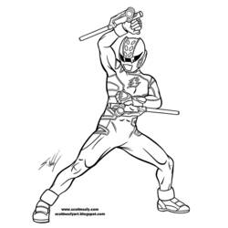 Раскраска: Могучие Рейнджеры (Супер герой) #50080 - Раскраски для печати