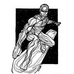 Раскраска: Серебряный Серфер (Супер герой) #81179 - Раскраски для печати