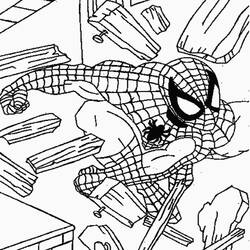Раскраска: человек-паук (Супер герой) #78717 - Бесплатные раскраски для печати