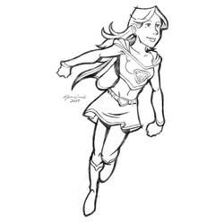Раскраска: Supergirl (Супер герой) #83924 - Раскраски для печати