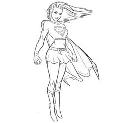Раскраски: Supergirl - Раскраски для печати