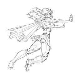 Раскраска: Supergirl (Супер герой) #83936 - Раскраски для печати