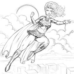 Раскраска: Supergirl (Супер герой) #83938 - Раскраски для печати