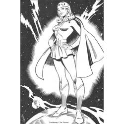 Раскраска: Supergirl (Супер герой) #84000 - Раскраски для печати