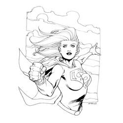 Раскраска: Supergirl (Супер герой) #84028 - Раскраски для печати