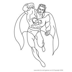 Раскраска: сверхчеловек (Супер герой) #83707 - Раскраски для печати
