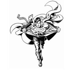 Раскраска: сверхчеловек (Супер герой) #83726 - Бесплатные раскраски для печати