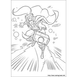 Раскраска: Thor (Супер герой) #75769 - Бесплатные раскраски для печати