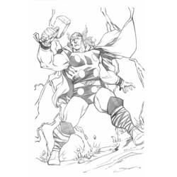 Раскраска: Thor (Супер герой) #75783 - Бесплатные раскраски для печати