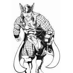 Раскраска: Thor (Супер герой) #75787 - Бесплатные раскраски для печати