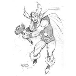 Раскраска: Thor (Супер герой) #75810 - Раскраски для печати