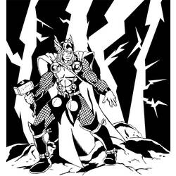 Раскраска: Thor (Супер герой) #75848 - Бесплатные раскраски для печати