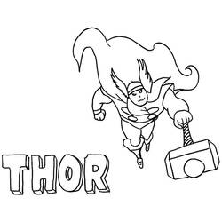 Раскраска: Thor (Супер герой) #75853 - Раскраски для печати