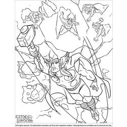 Раскраска: Thor (Супер герой) #75856 - Бесплатные раскраски для печати
