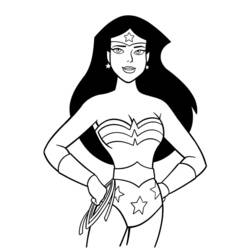 Раскраска: Чудо-Женщина (Супер герой) #74545 - Раскраски для печати