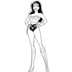 Раскраска: Чудо-Женщина (Супер герой) #74550 - Раскраски для печати