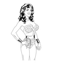 Раскраска: Чудо-Женщина (Супер герой) #74567 - Раскраски для печати