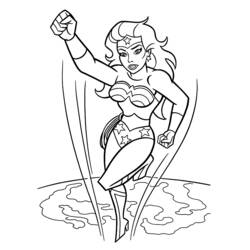 Раскраска: Чудо-Женщина (Супер герой) #74568 - Раскраски для печати