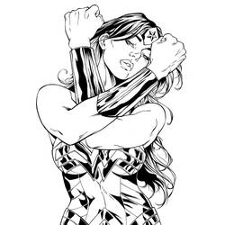 Раскраска: Чудо-Женщина (Супер герой) #74574 - Раскраски для печати