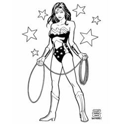 Раскраска: Чудо-Женщина (Супер герой) #74575 - Раскраски для печати