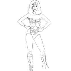 Раскраска: Чудо-Женщина (Супер герой) #74596 - Раскраски для печати
