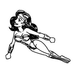 Раскраска: Чудо-Женщина (Супер герой) #74601 - Раскраски для печати