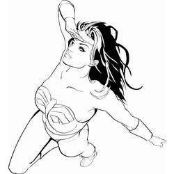 Раскраска: Чудо-Женщина (Супер герой) #74614 - Раскраски для печати